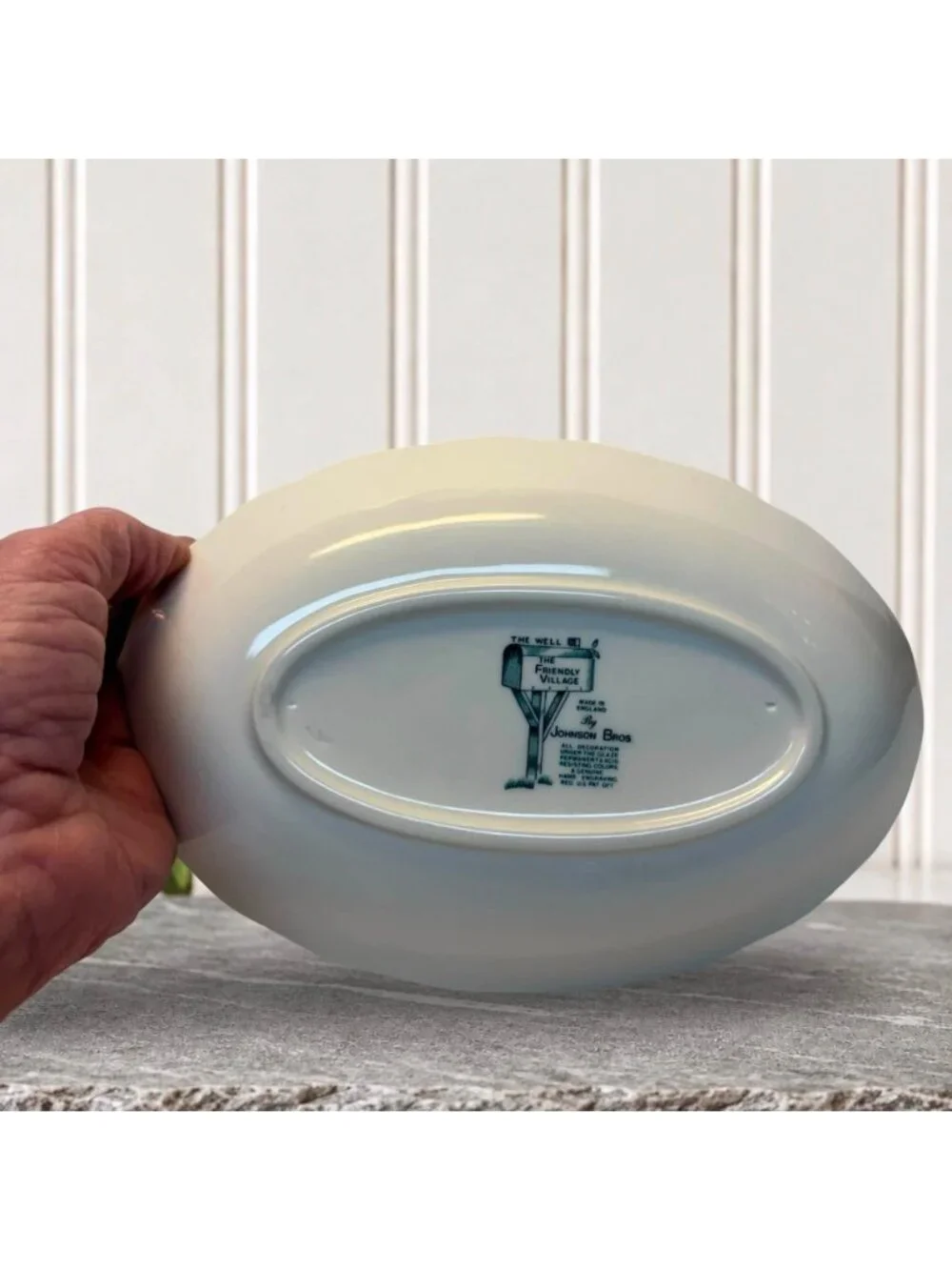 Johnson Bros The Friendly Village Gravy Boat W/ Underplate Made In England Vinta